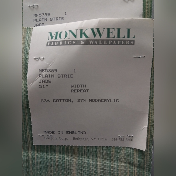 9 piece Monkwell Lee Jofa 12"x12 plain Strie fabric remnants Jade Rose Blue - Picture 2 of 7